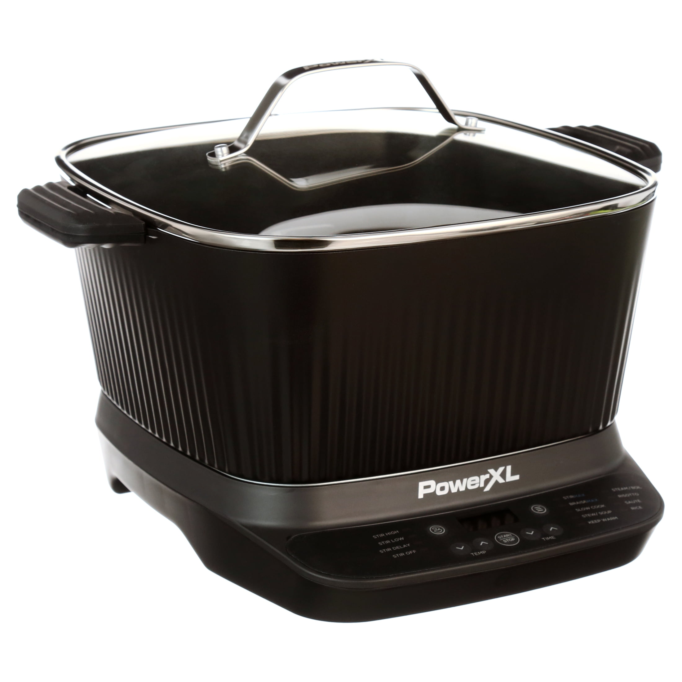 7.5 Qt Multi-Cooker with Auto Stir/Shred Paddle and 9 Presets, Matte Black